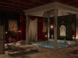Baño de recreación romana