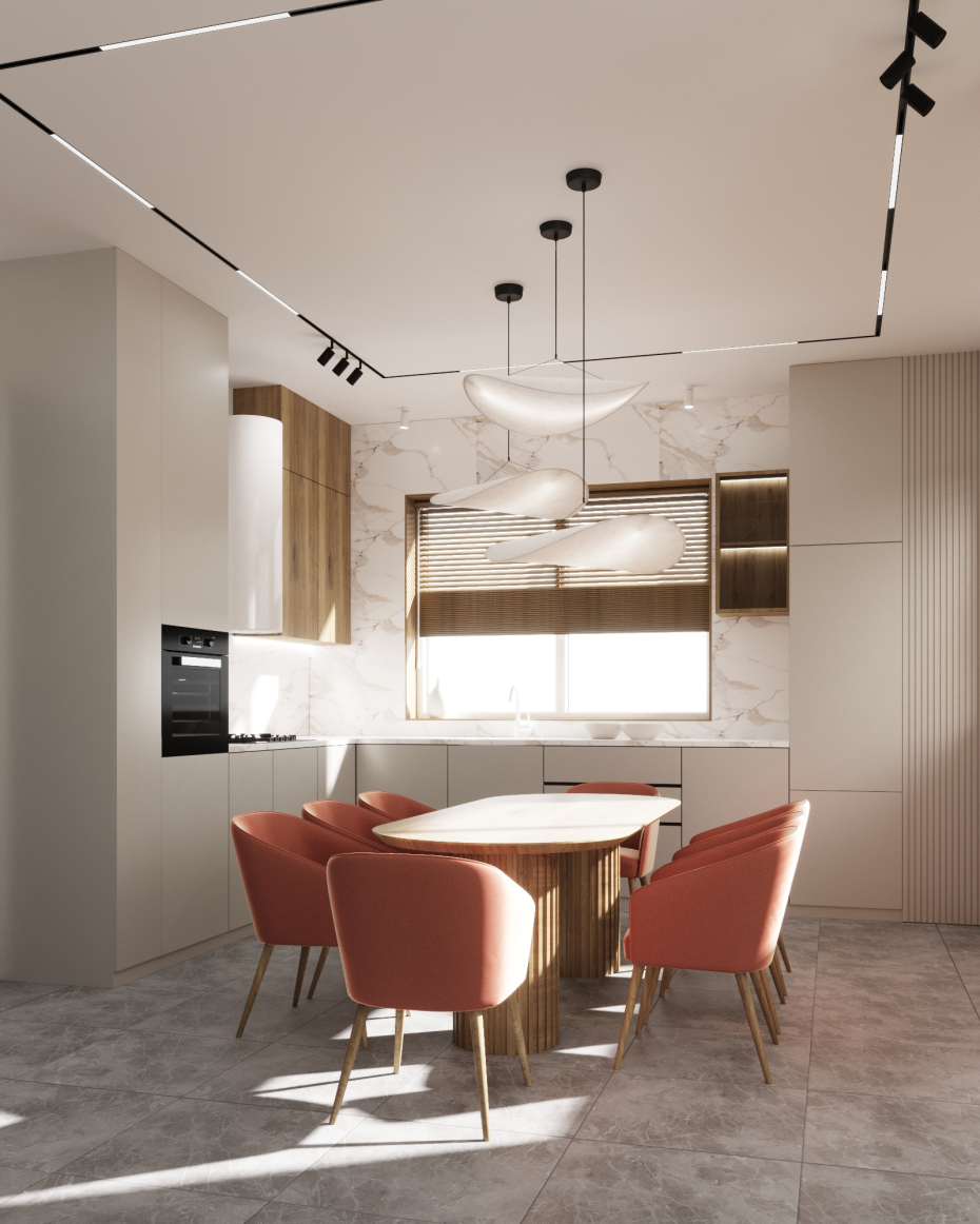 Kitchen in mansion 3d max corona render में प्रस्तुत छवि