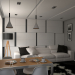 Studio de cuisine dans le style loft dans SketchUp vray 3.0 image