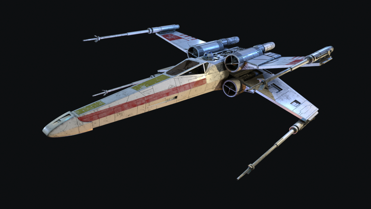 X WING Star Wars in 3d max vray 5.0 image