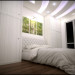imagen de habitación con cama en 3d max vray