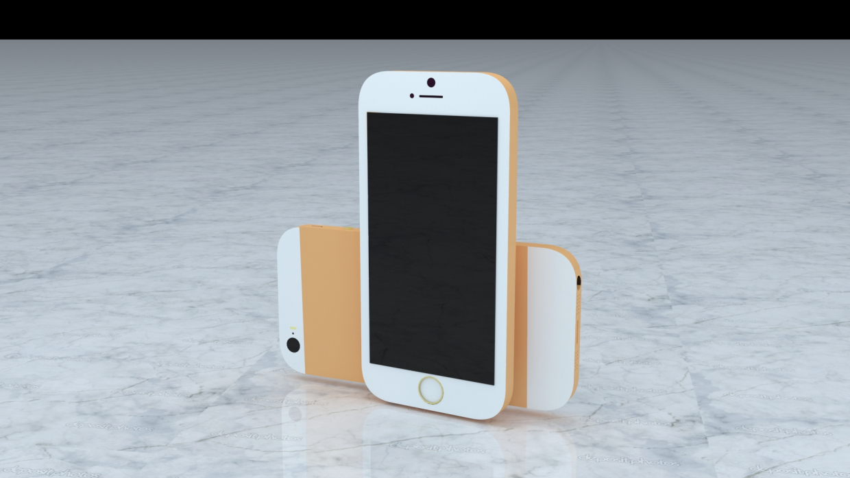 iphone modelleme in 3d max vray 3.0 resim