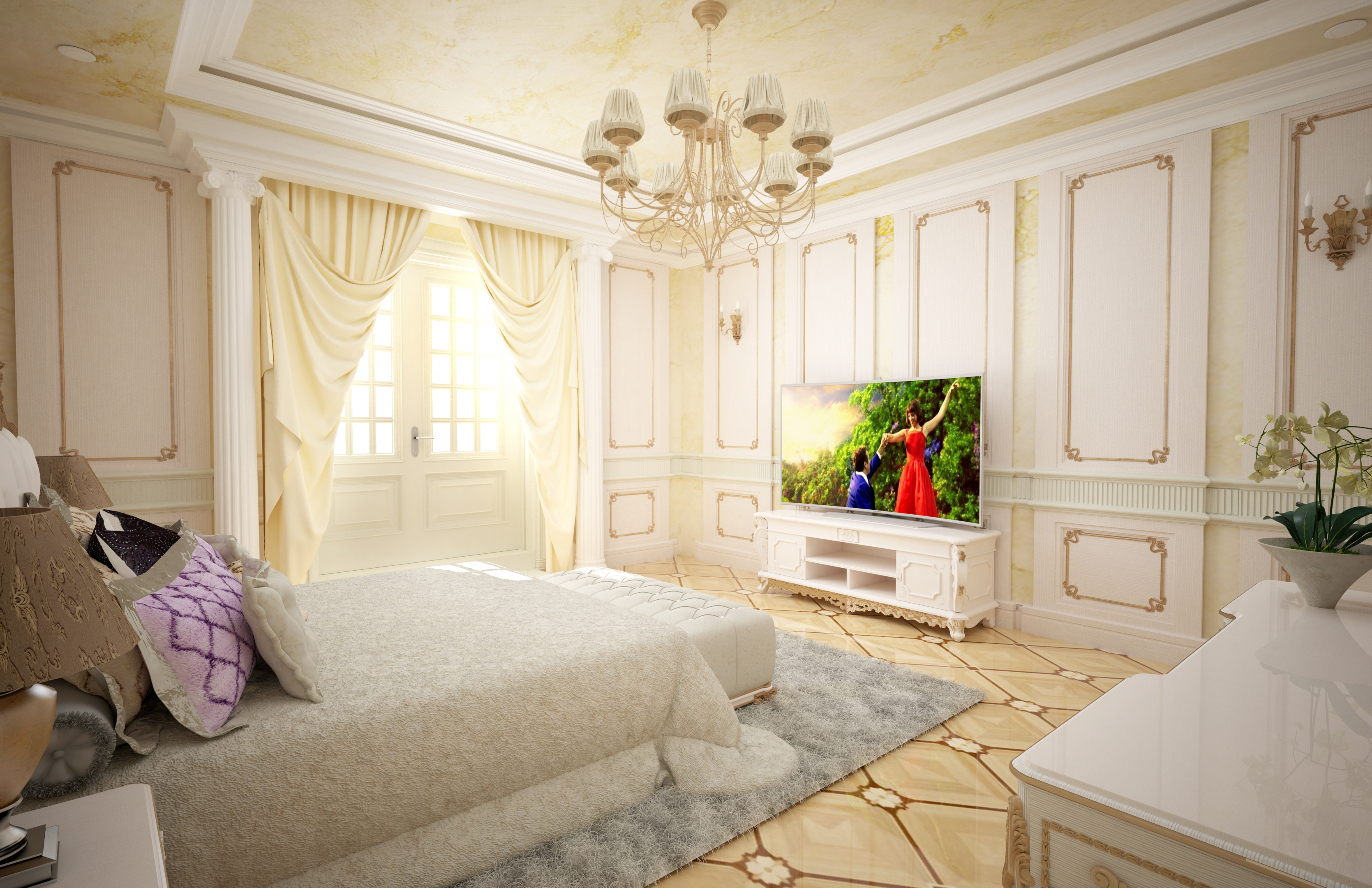 imagen de Dormitorio en Maya vray 3.0