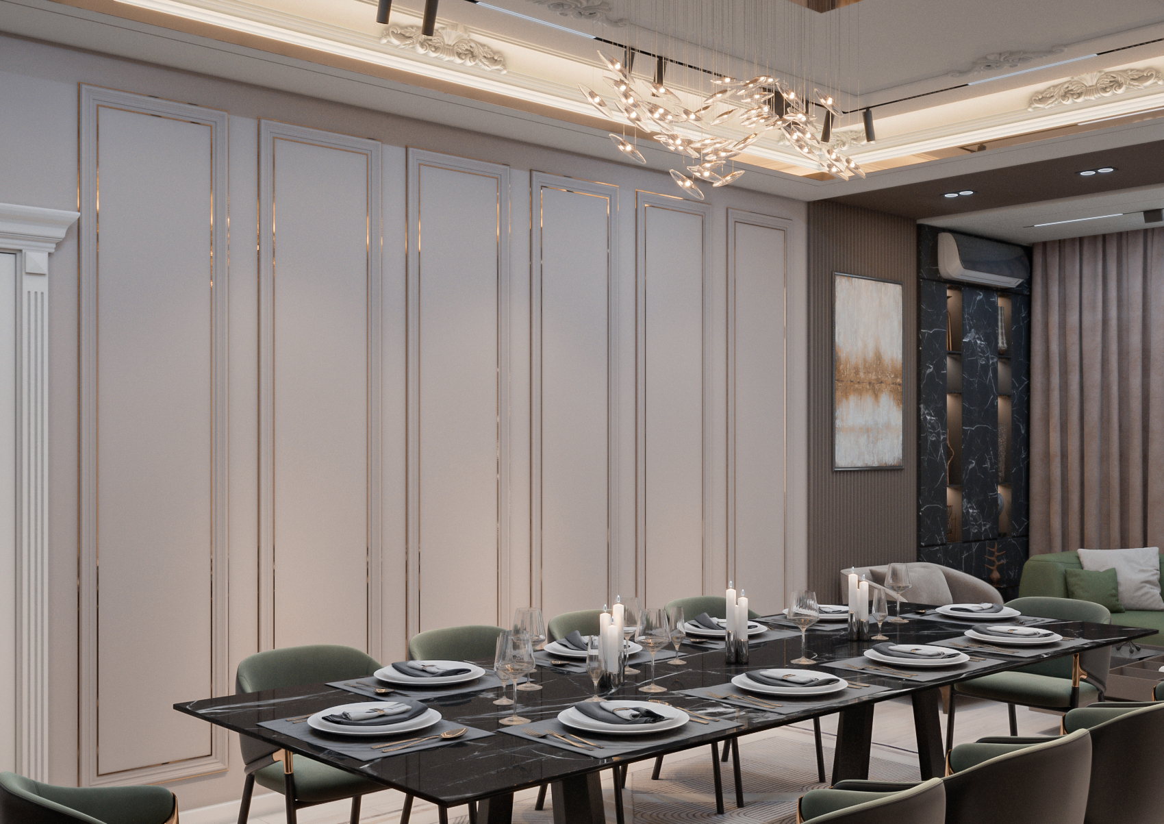 Guest room in 3d max corona render image