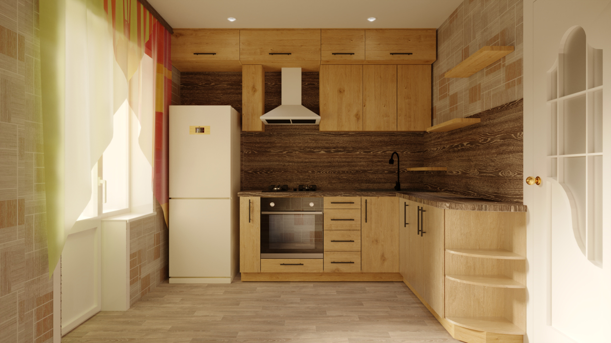 Кухня в 3d max Corona render 7 зображення