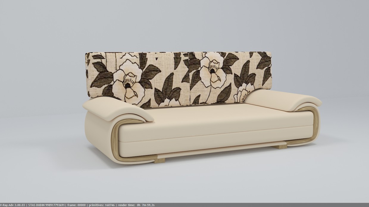 Sofa LANO LUX 3DL in 3d max vray 3.0 image