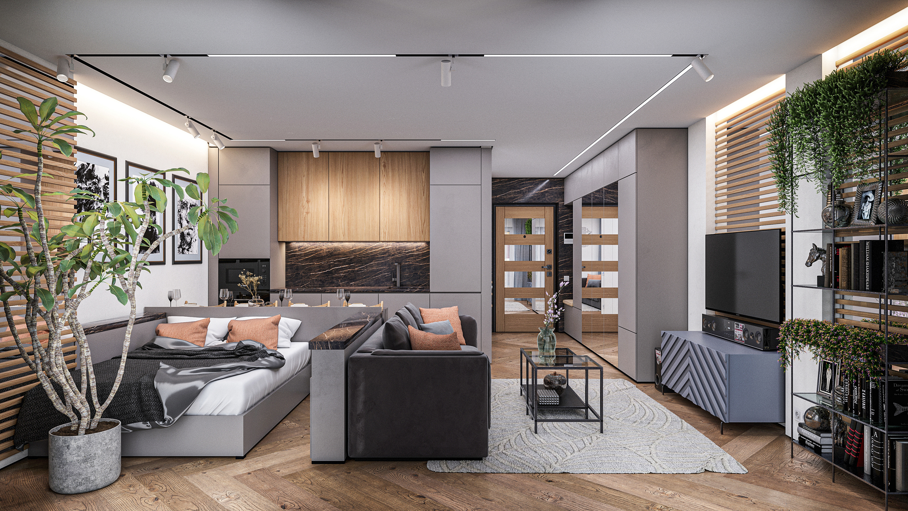 Residential complex "Skandi". INTERIORS. in 3d max Corona render 8 image