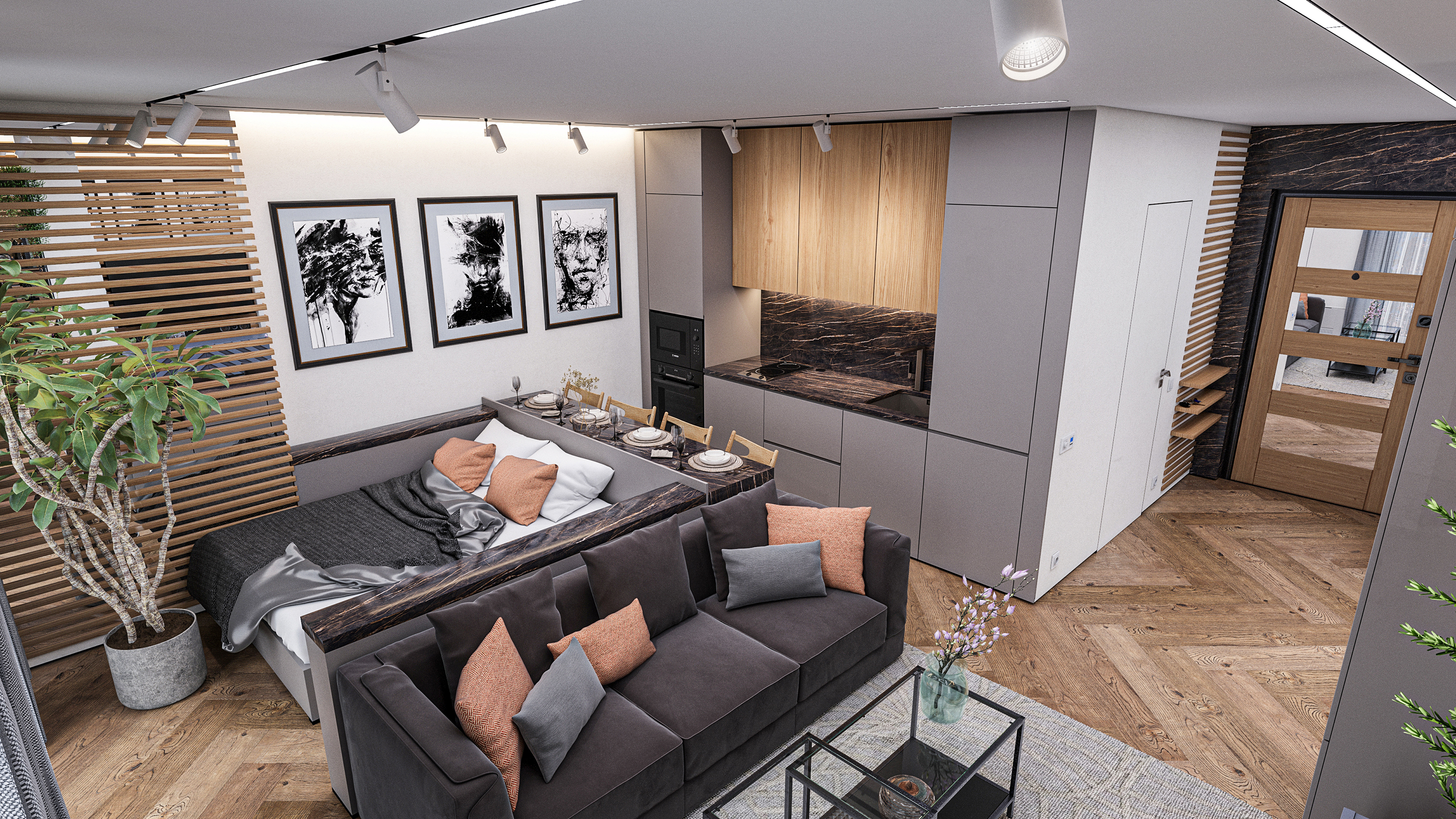 imagen de Complejo residencial "Skandi". INTERIORES. en 3d max Corona render 8