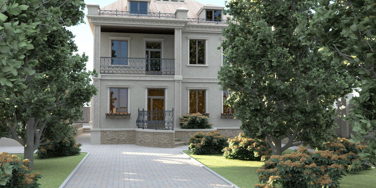 house in 3d max vray image