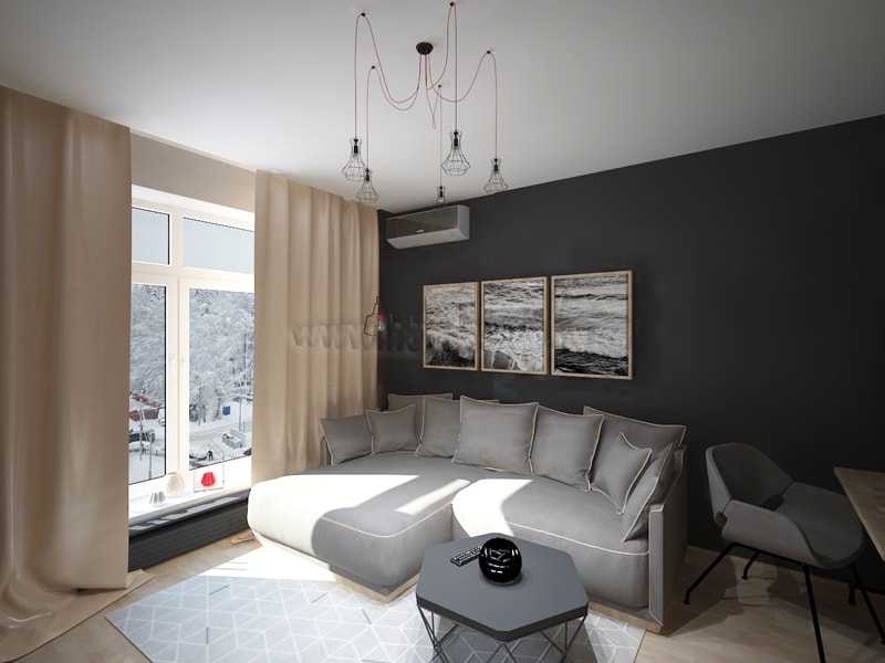 Modern Living Room in 3d max vray 2.0 resim