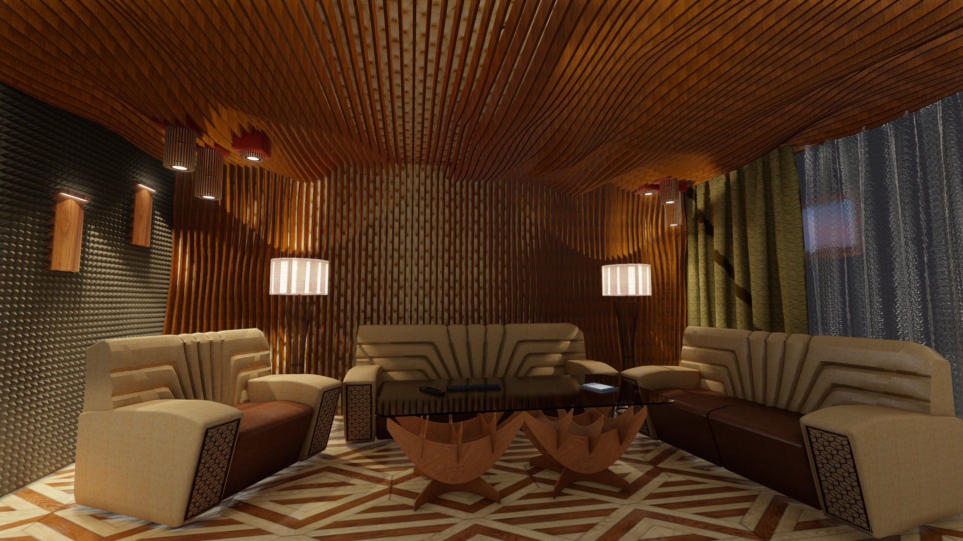 3D Interior design, Karaoke in the style of PARAMETRIC. (Video attached). in Cinema 4d Other image