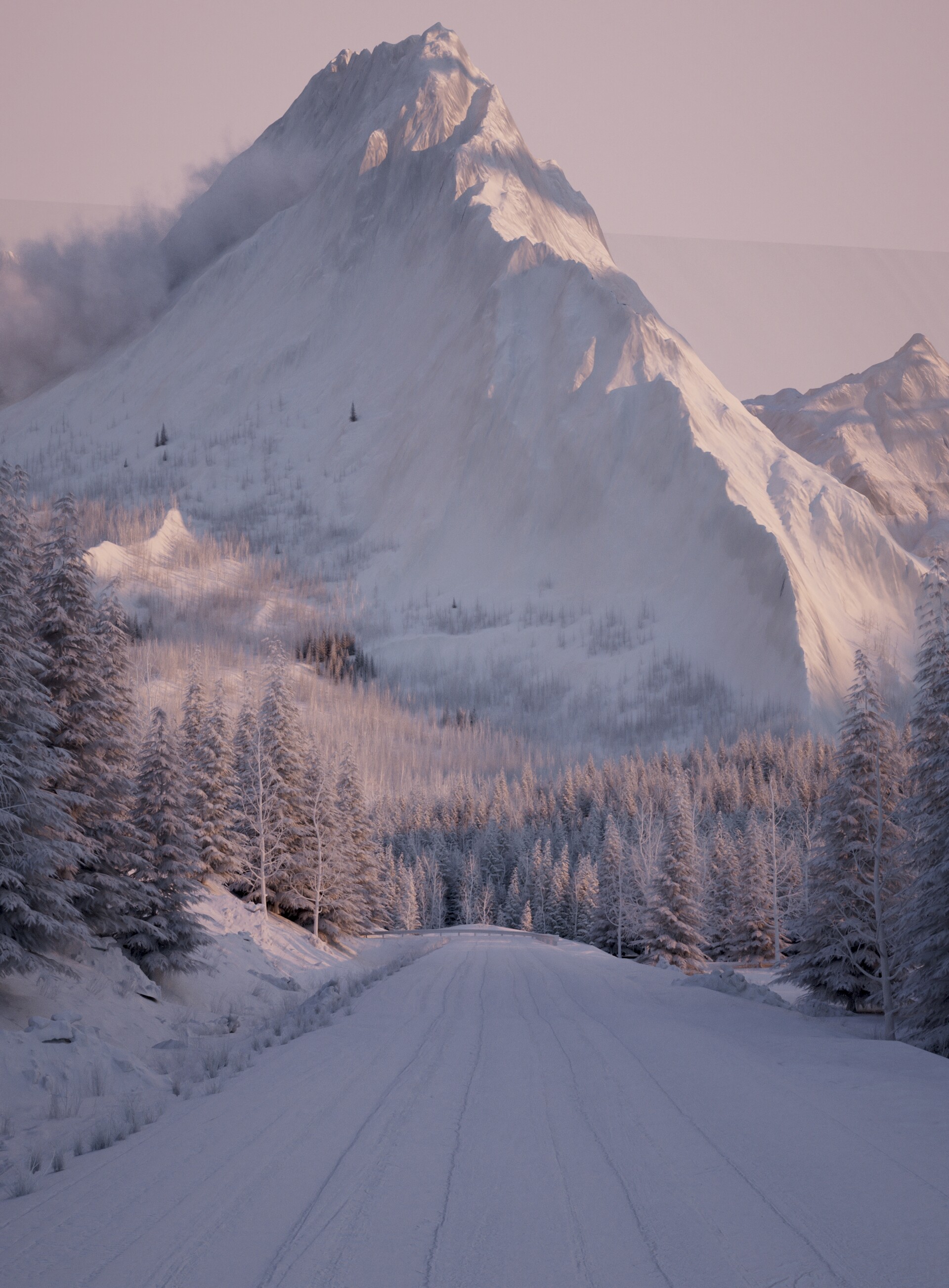 road in the mountains in 3d max Other image