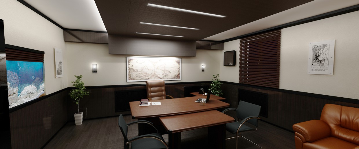 office room in 3d max vray image