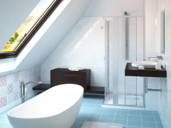दो बाथरूम के डिजाइन और विज़ुअलाइज़ेशन