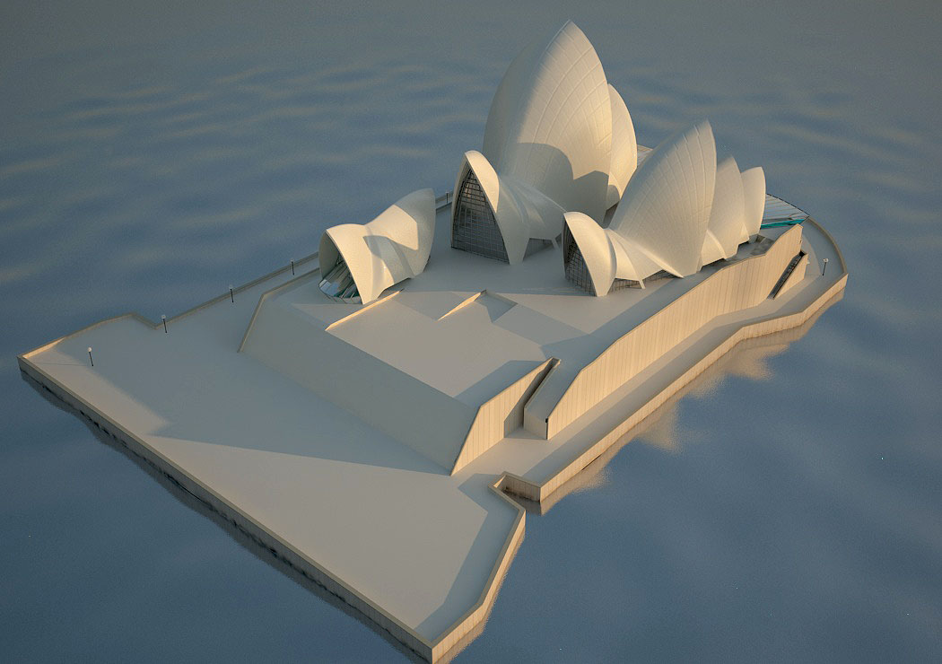 Modélisation 3D opéra de Sydney dans 3d max vray 2.0 image