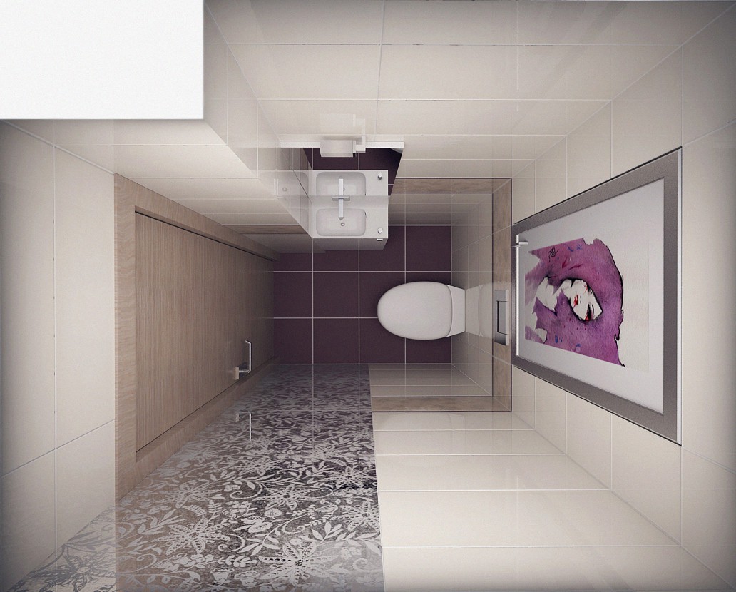 Water Closet in 3d max vray image