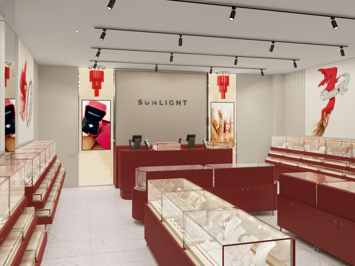 Jewelry store sunlight in 3d max vray 3.0 image