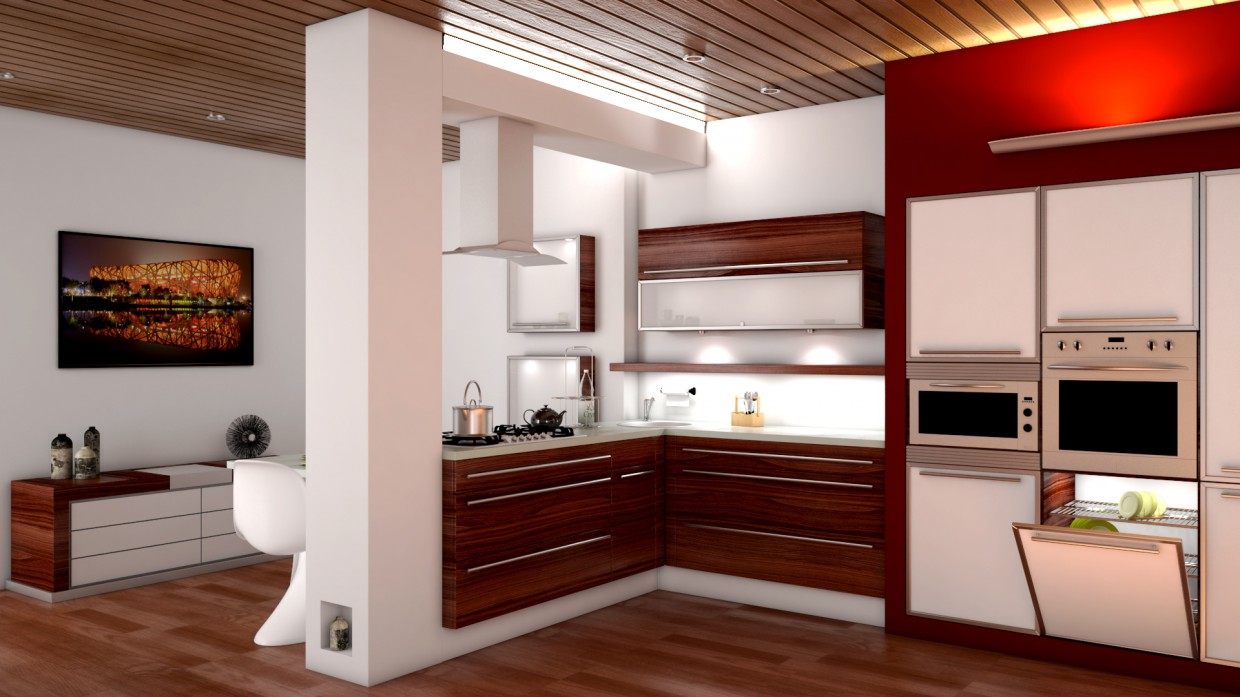kitchen in Maya vray 3.0 image