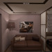 लिविंग रूम और बेडरूम (16.6 वर्ग फुट.) 3d max vray में प्रस्तुत छवि
