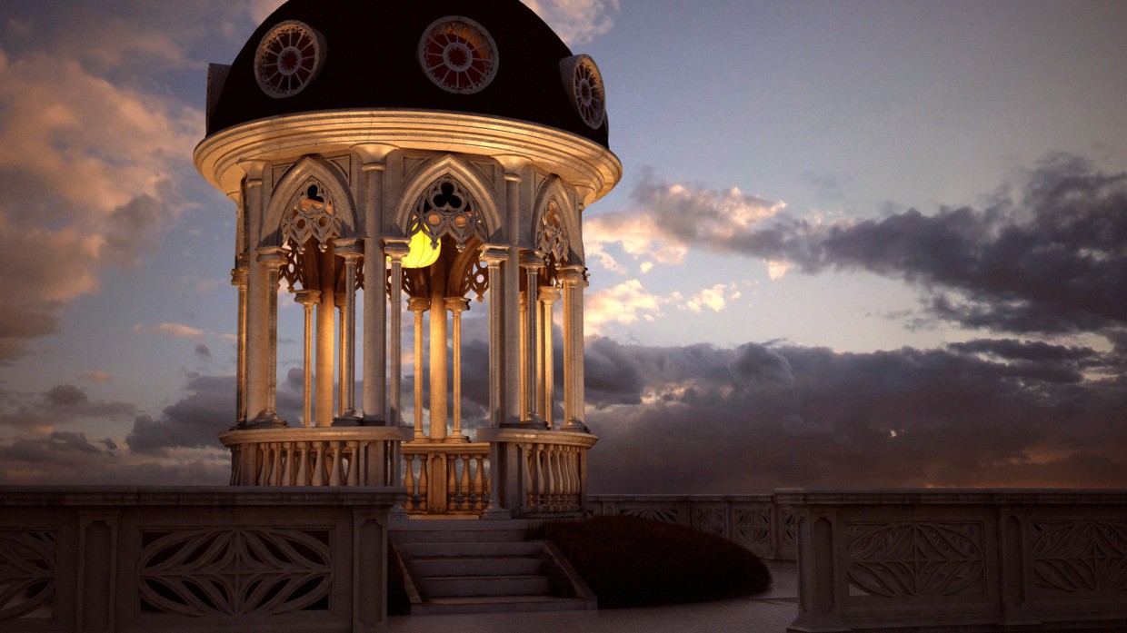 the Rotunda in 3d max vray 3.0 image