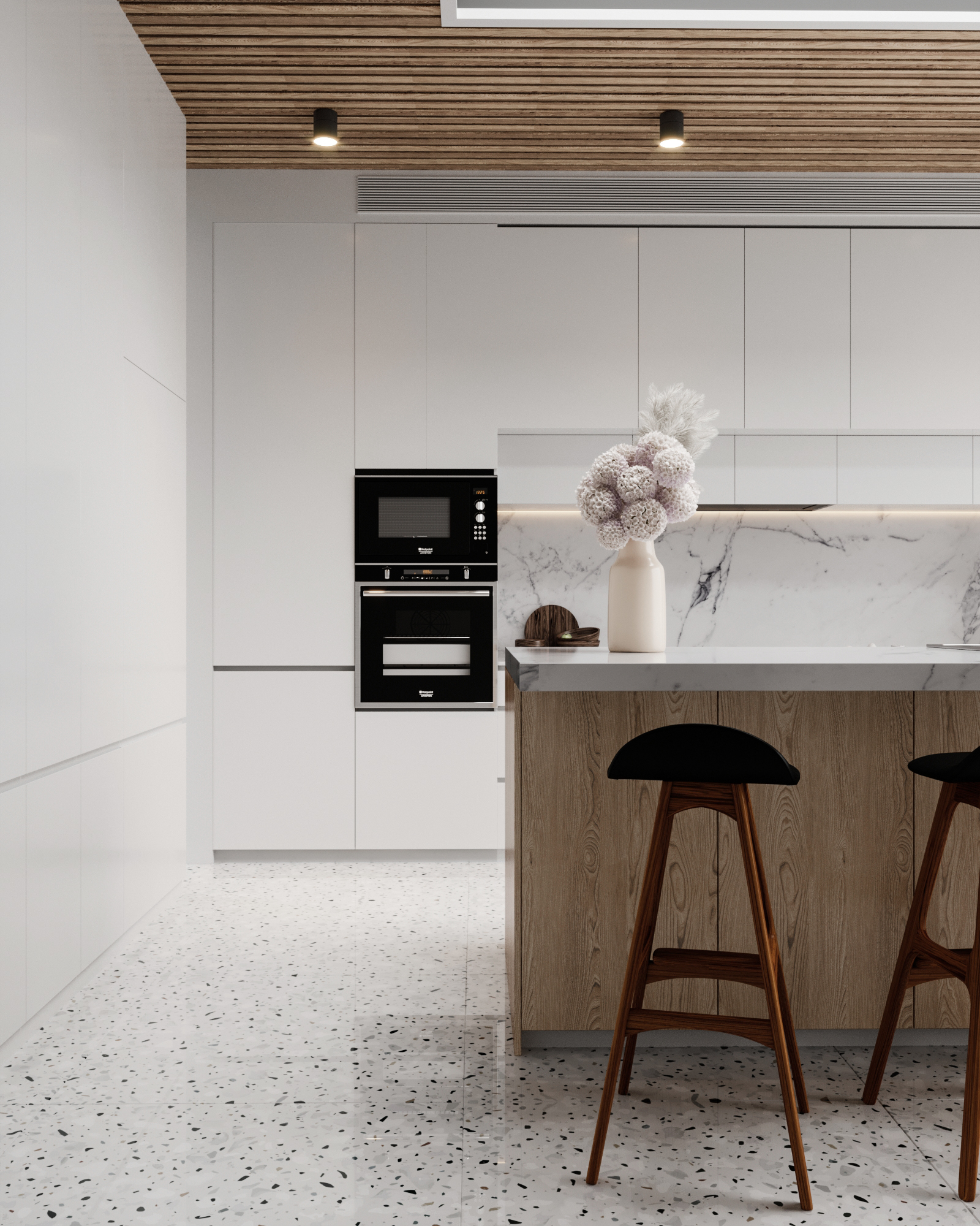 Modern Kitchen in 3d max corona render image