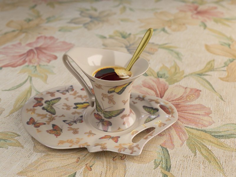 cup and saucer in 3d max vray 1.5 image