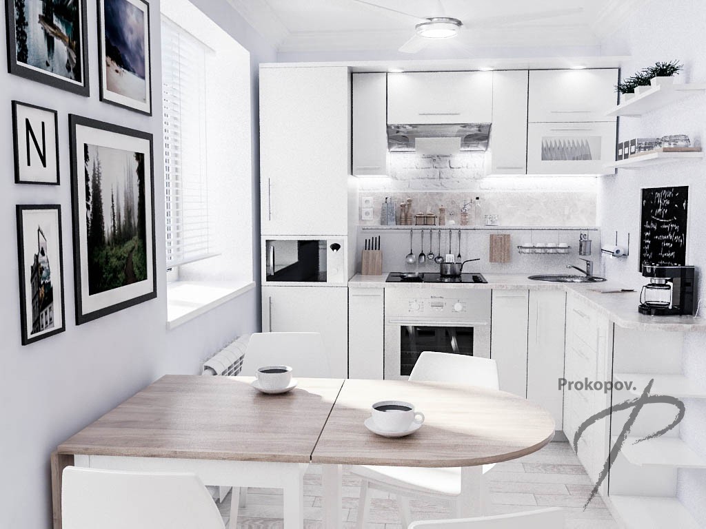 Кухня в норвежском стиле в 3d max vray 3.0 изображение