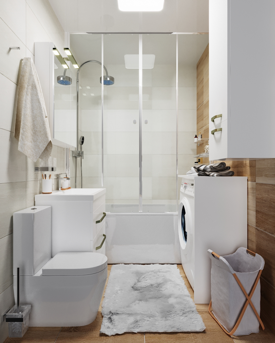 Kleines badezimmer in 3d max corona render Bild