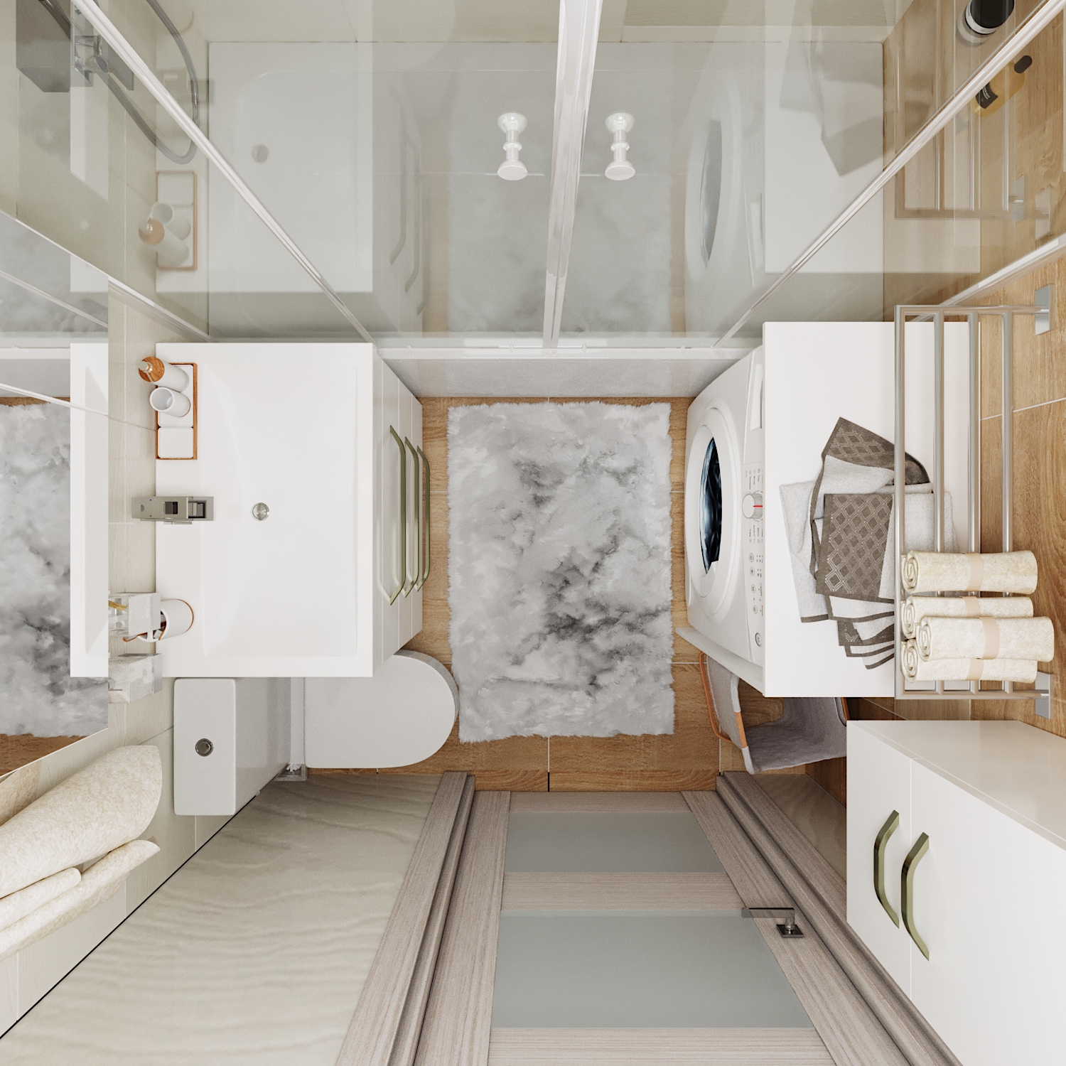 Small bathroom in 3d max corona render image