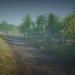 Landscape road and terrain 3d