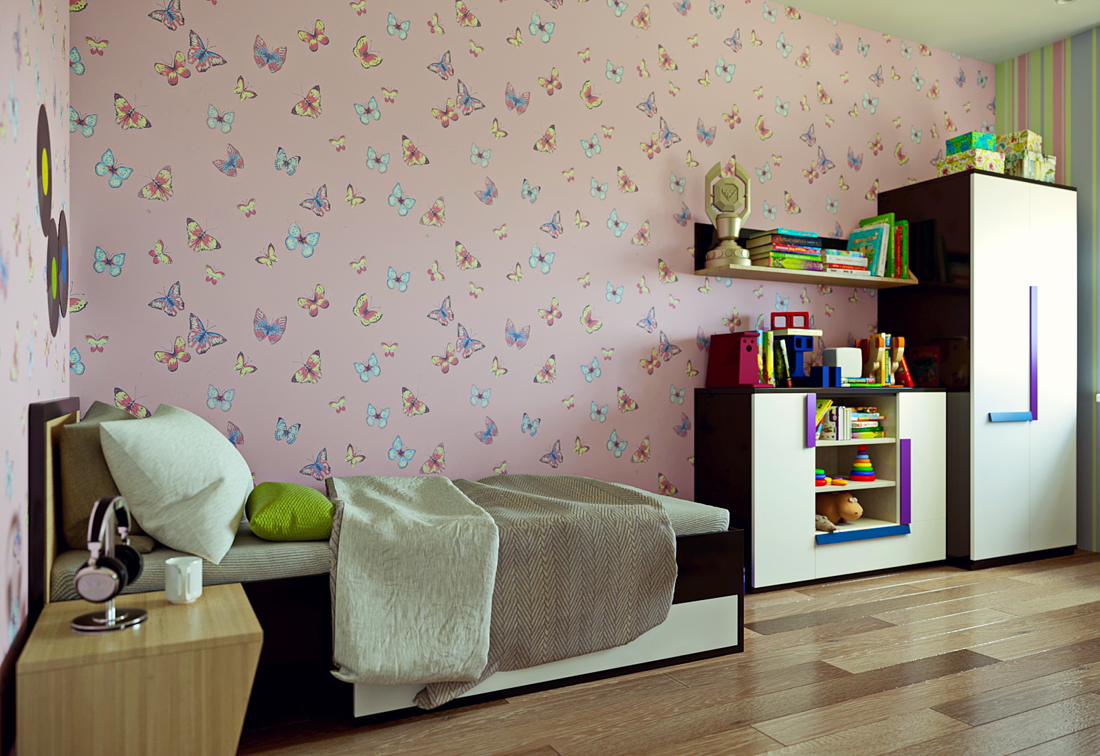 3D- Визуализация детской комнаты в 3d max corona render изображение