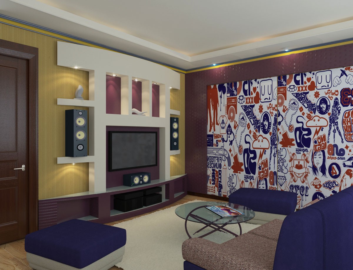 लुगांस्क livingroom डिजाइन 3d max vray 2.0 में प्रस्तुत छवि