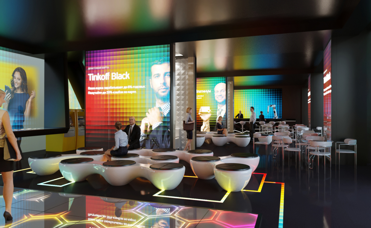 Tinkoff Restaurant Concept dans 3d max corona render image