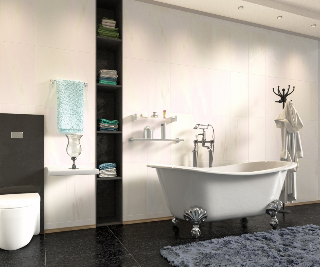 Composition intérieure de la salle de bain dans 3d max corona render image