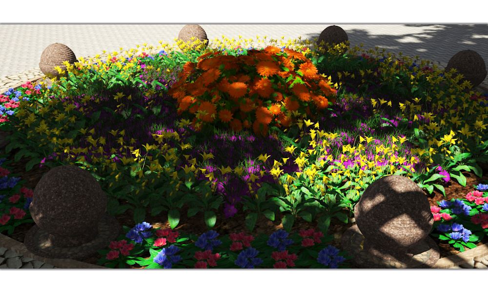 Summer colors in 3d max vray 3.0 image