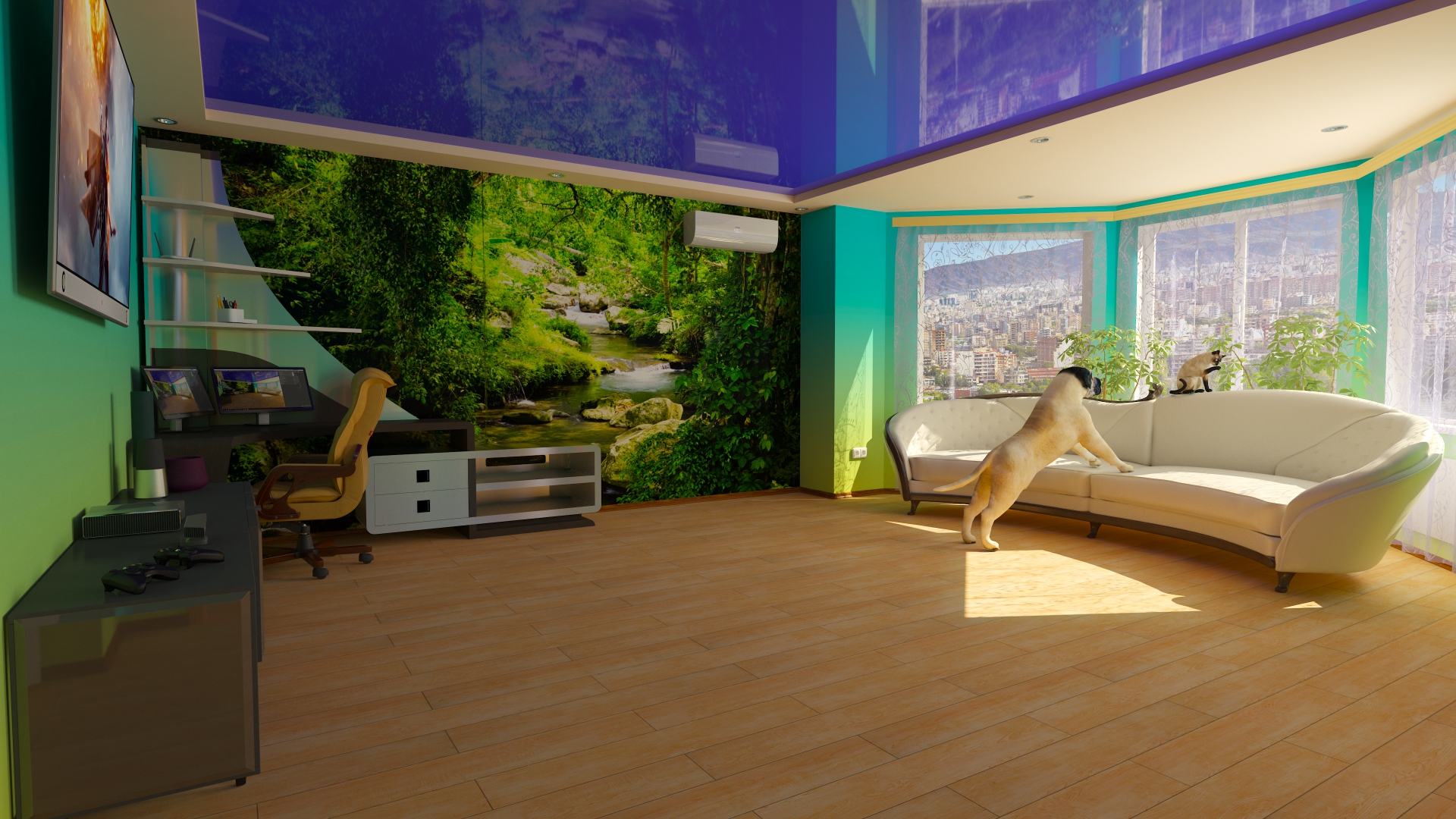 My appartement in 3d max vray 3.0 image