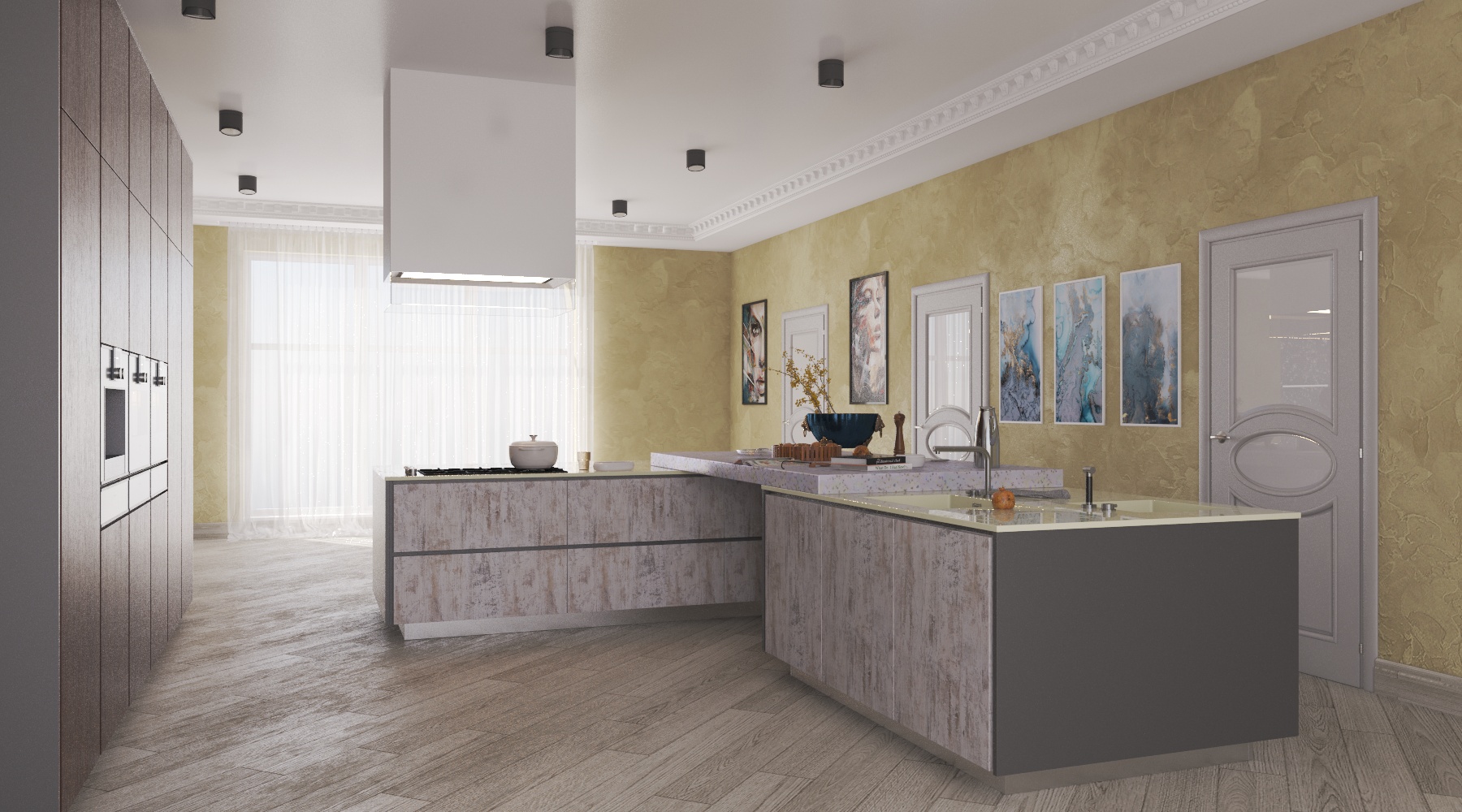 Modern Kitchen in 3d max vray 3.0 image