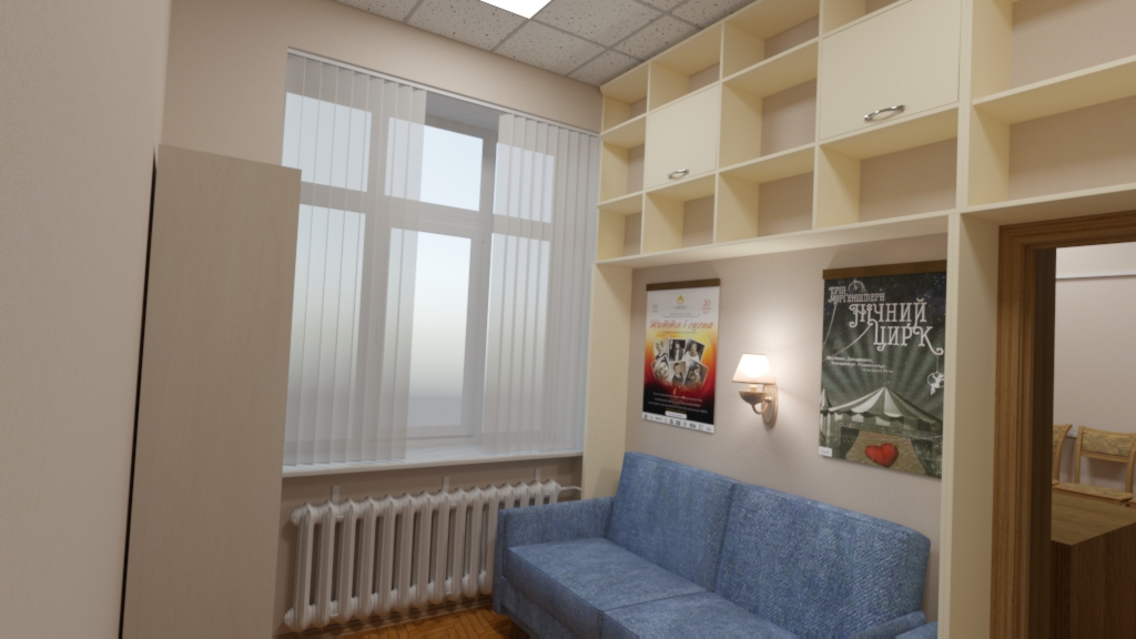 Sala di riposo in 3d max corona render immagine