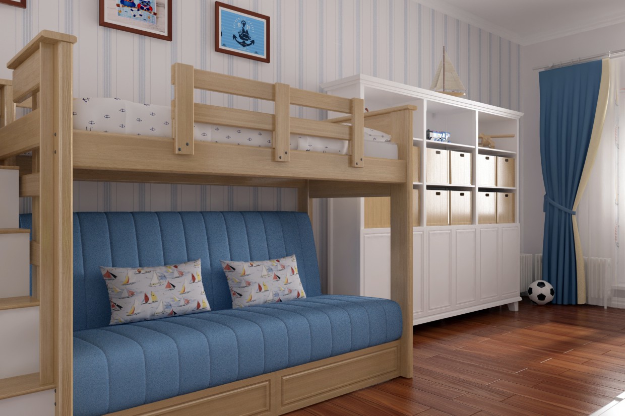 Child's room for a boy in 3d max vray 3.0 image