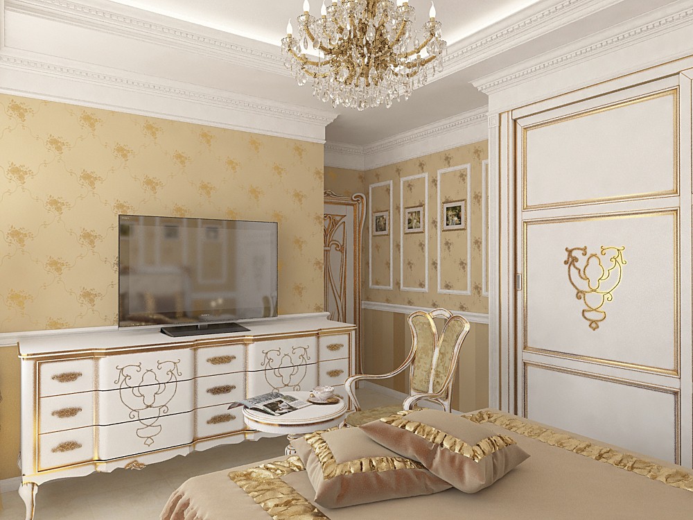 Guest bedroom in 3d max vray image
