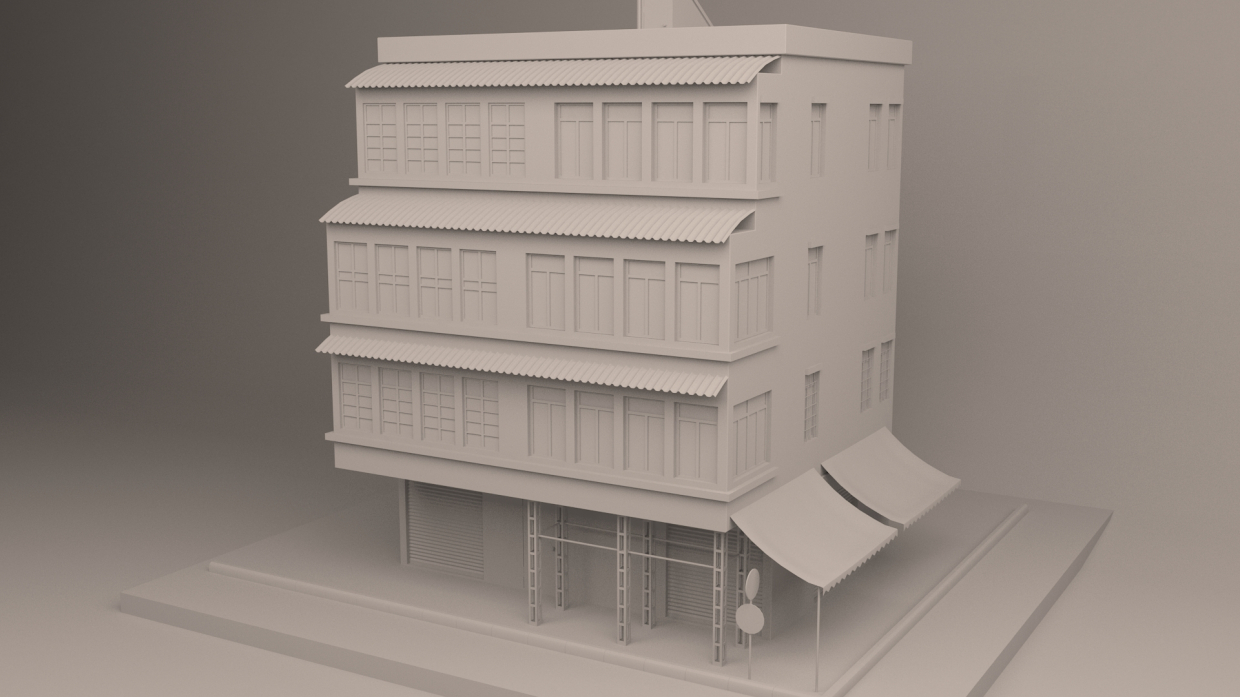 Residential building in 3d max vray 3.0 image
