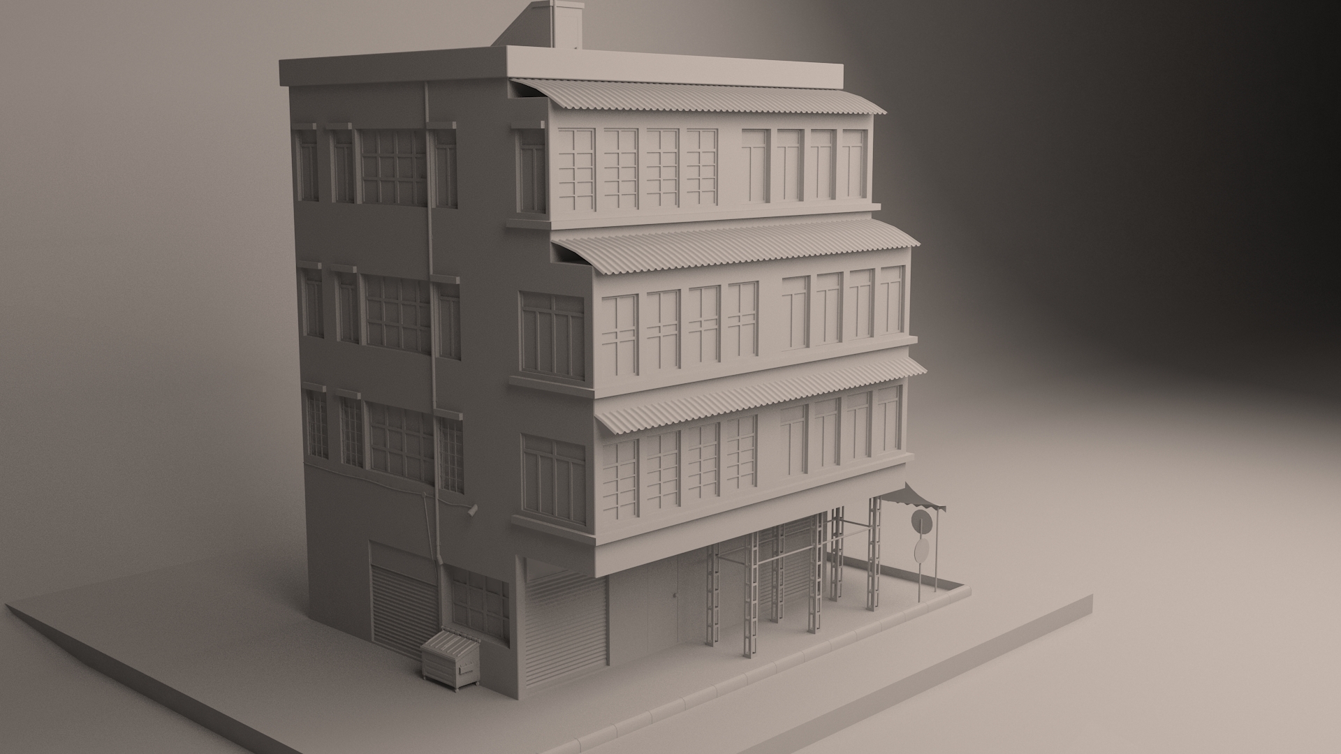 Residential building in 3d max vray 3.0 image