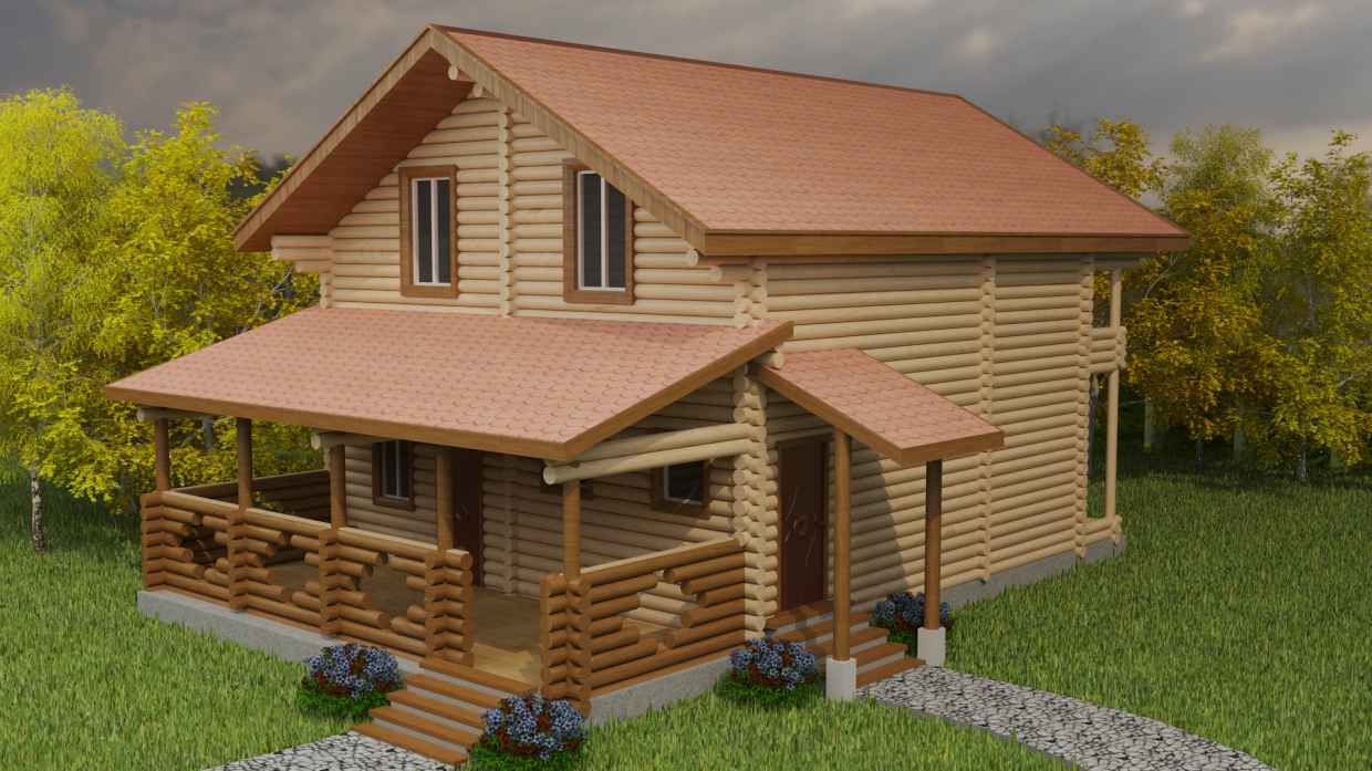 Cottage in 3d max vray 3.0 image
