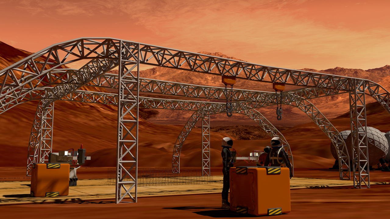 Terraformar Marte Colônia in Cinema 4d maxwell render Bild