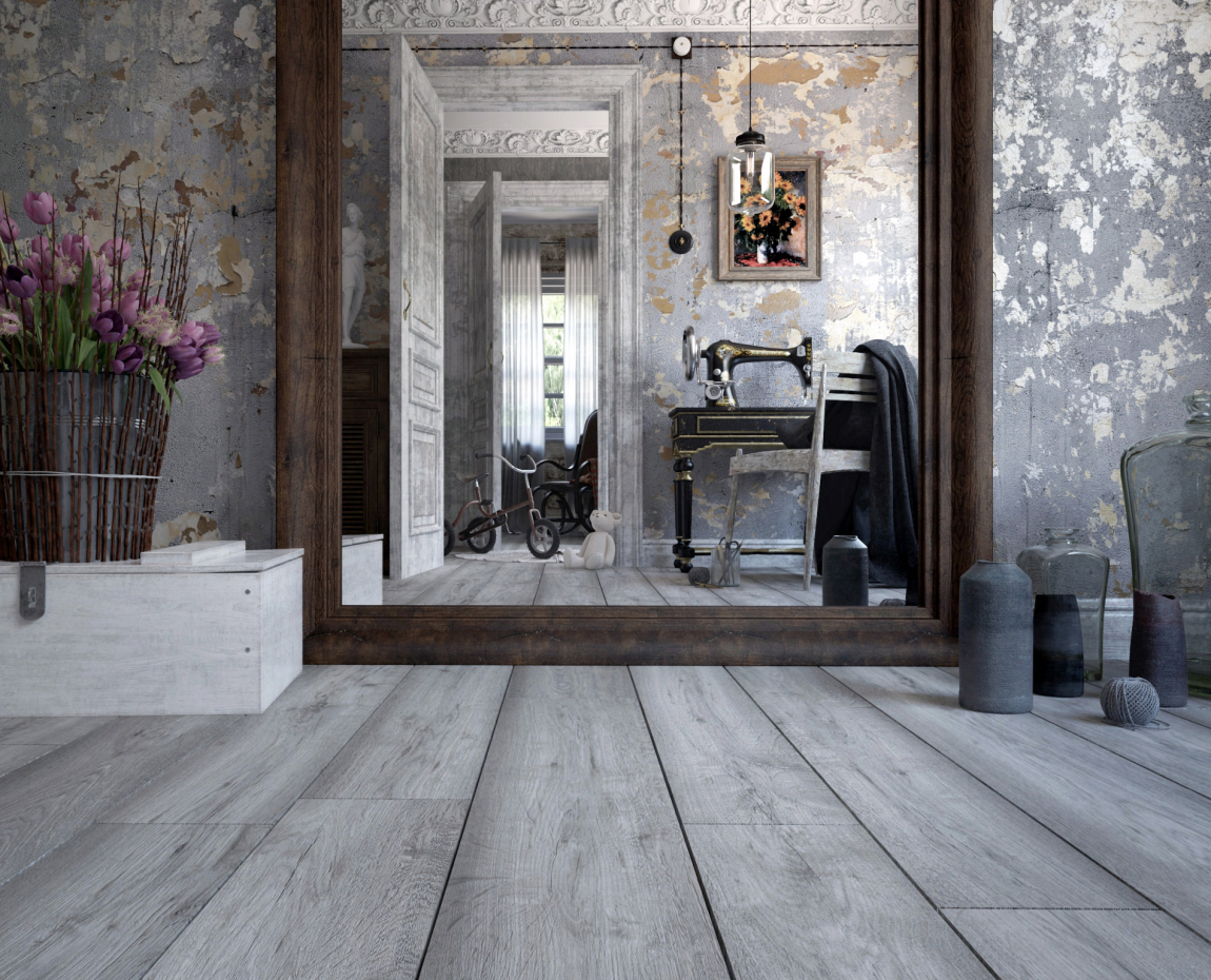 Mirror against the wall. in 3d max vray 3.0 image