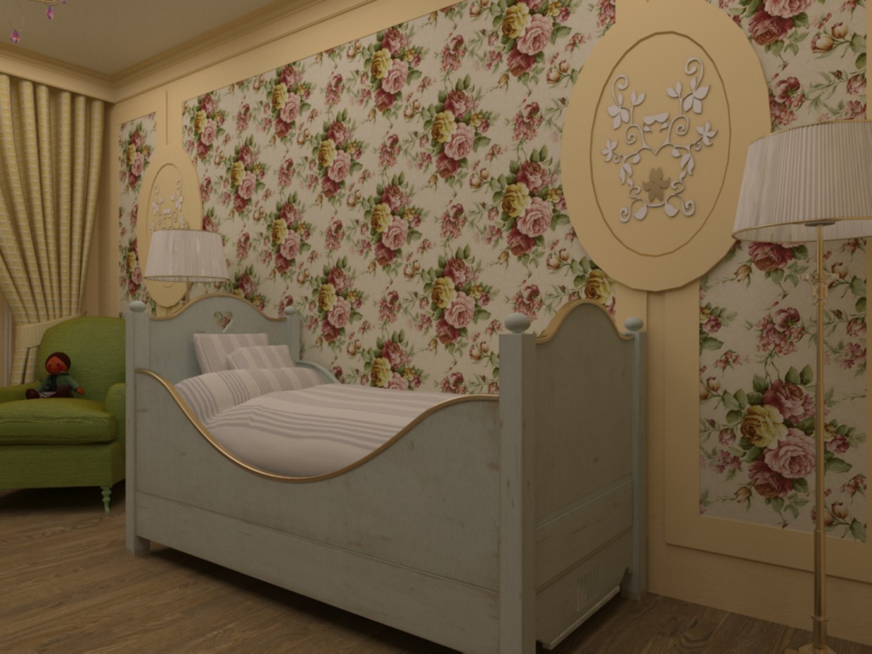 imagen de Una selección de muebles para habitaciones de niños en 3d max vray