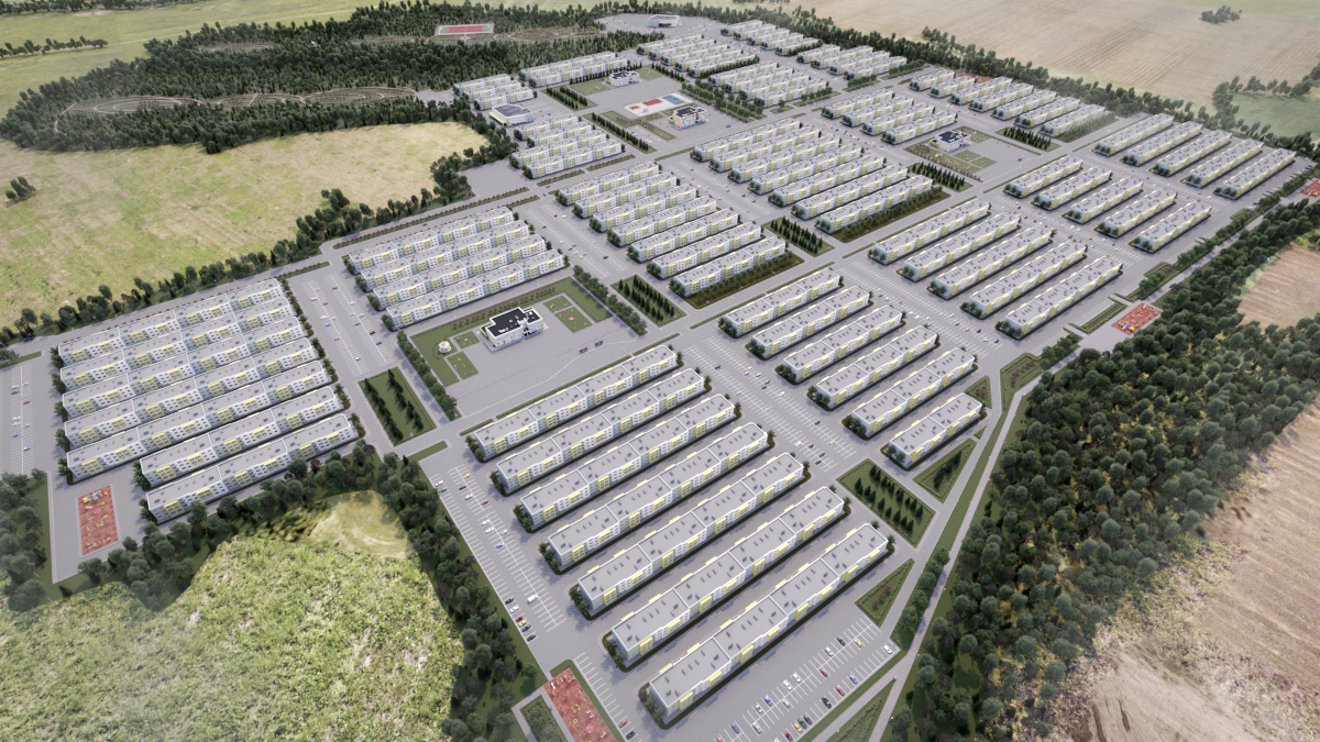 Settlement "Peresvet" in 3d max corona render image