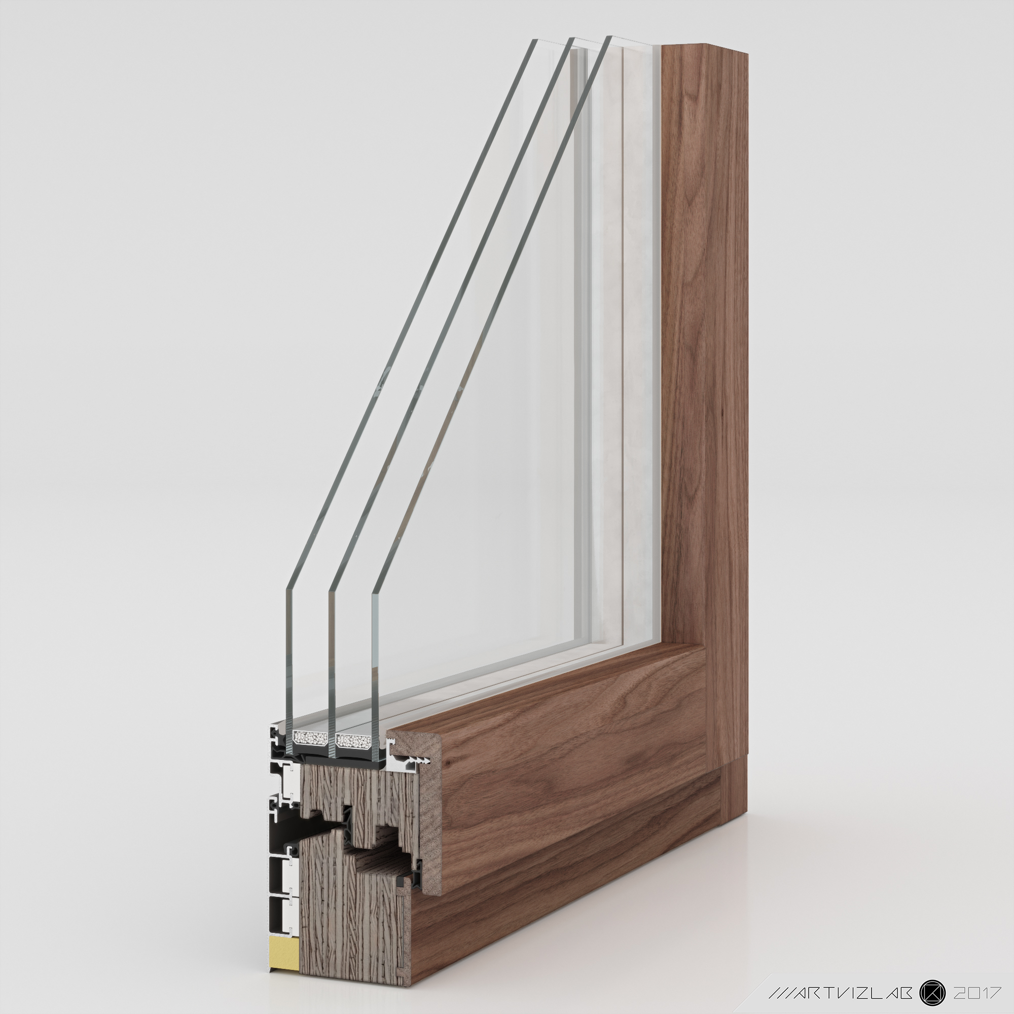 3D Fenster in 3d max corona render Bild