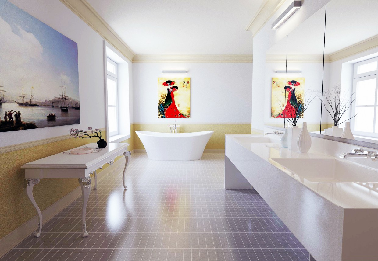 Salle de bain dans 3d max corona render image