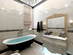 Diseño clásico de baño